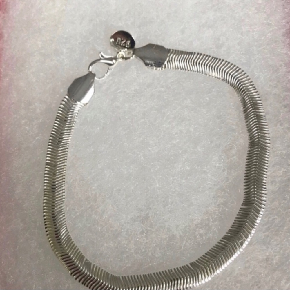 Sterling Silver Herringbone Bracelet